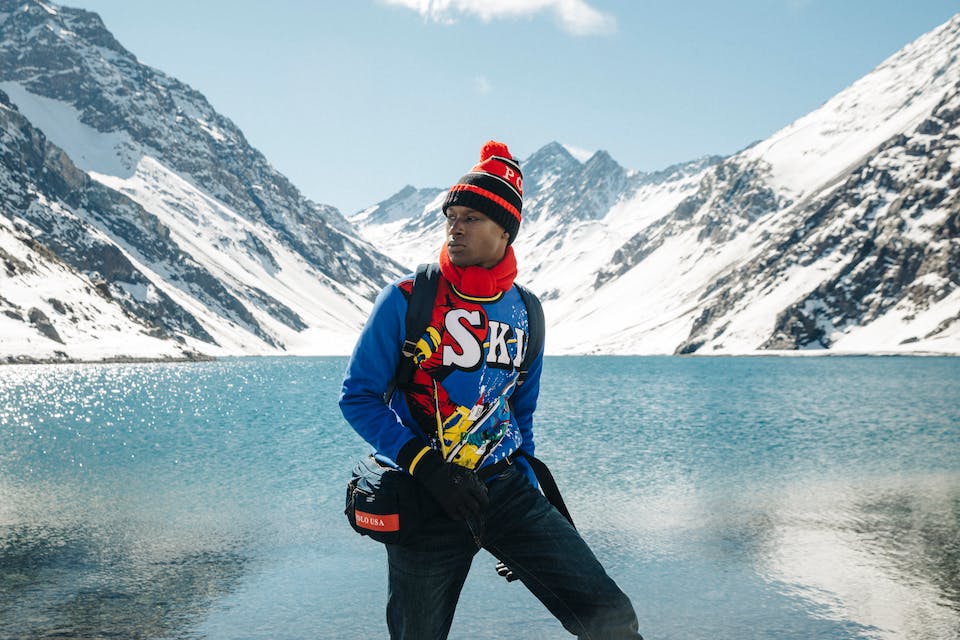 downhill skier down jacket